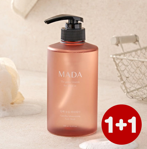 [1+1] MADA 동백 보습 바디워시 500ml Buy 1 Get 1 FREE 유통기한:2025년 11월 27일