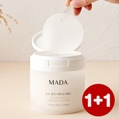 [1+1] MADA 순수 현미 미백 토너패드  Buy 1 Get 1 FREE  유통기한: 2028년 6월 29일