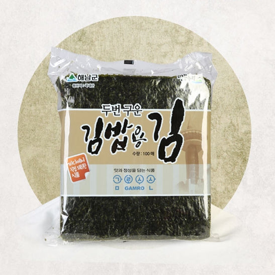 땅끝누리 두번 구운 김밥용 김 100매 – 꽃마USA