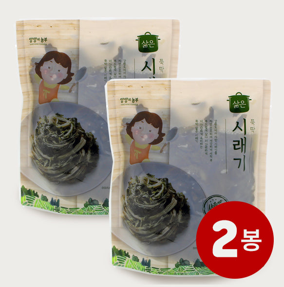 양양의농부 - 뚝딱 삶은 시래기 300g x 2봉 (상온보관 가능) 유통기한 : 2025년 10월 28일