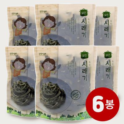 양양의농부 - 뚝딱 삶은 시래기 300g x 6봉 (상온보관 가능) 유통기한 : 2025년 10월 28일