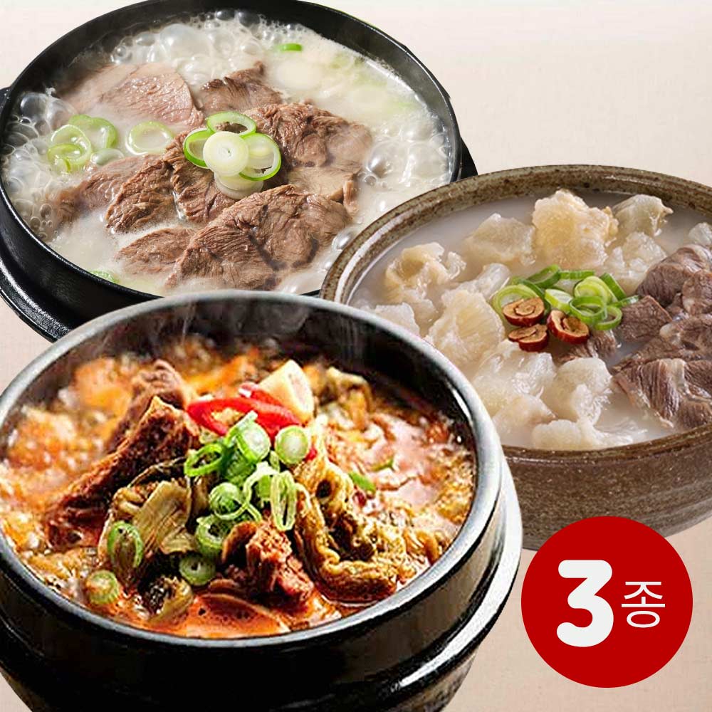 [무료별도배송] [꽃마Fresh] 진한국물 든든탕세트 6인분 (총3종)