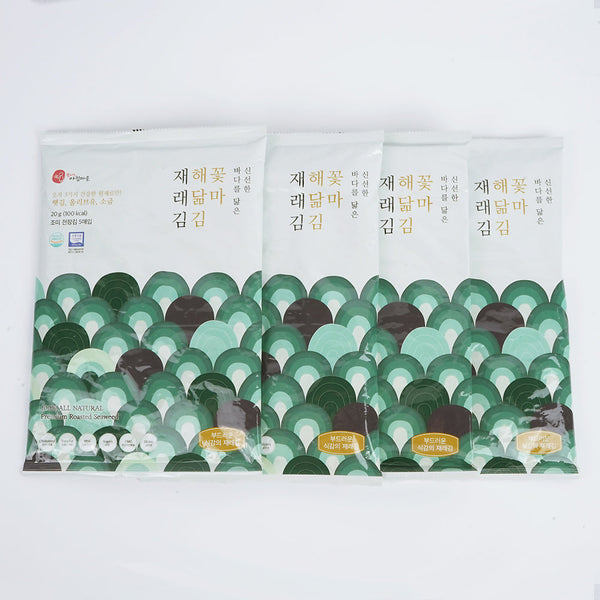 [무료별도배송] 꽃마 - 해닮김 재래김 20g(5매) x 4봉 x 16팩 (총64봉) <br/>유통기한 : 2024년 8월 23일