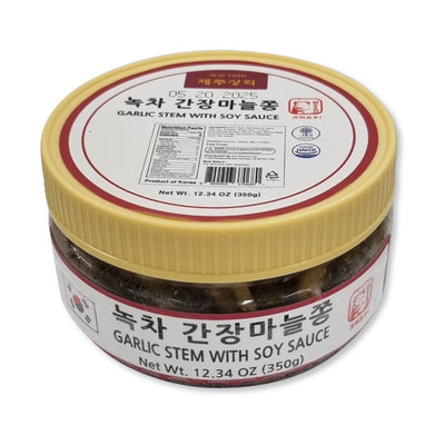 [꽃마Fresh] 제주 녹차 간장 마늘쫑 (350g)