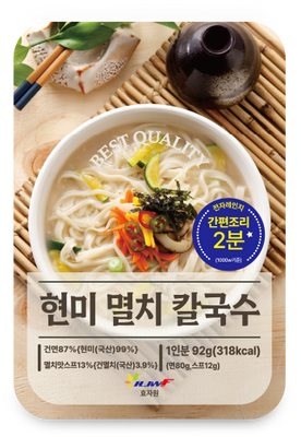 효자원 - 현미 멸치 칼국수 92g 유통기한: 2028년 1월 20일
