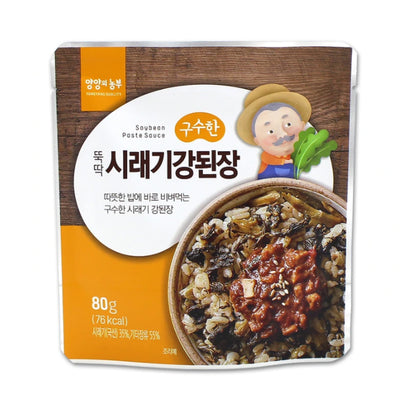 양양의농부 - 뚝딱 구수한 비빔 시래기강된장 80g x 4개입 </br> 유통기한 : 2023년 3월 30일