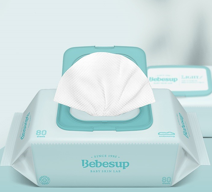 베베숲 베이비 스킨랩 라이트 엠보싱 물티슈 80매 * 10팩(1박스)