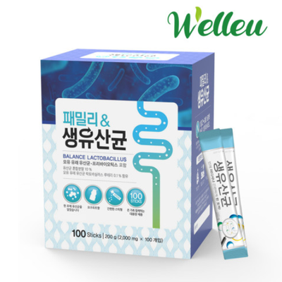 웰리유 모유유래+18종 프리바오틱스 패밀리 &생유산균 (2g*100포)