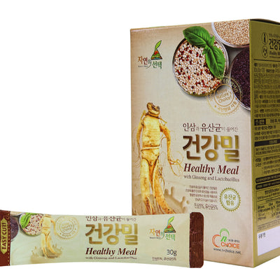 인삼과 유산균이 들어간 건강밀 30g x 10스틱 </br> 유통기한 : 2023년 4월 28일