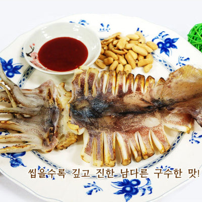 [무료별도배송] 활오징어로 말린 초콜릿 반건조 오징어 1.4kg(10미)