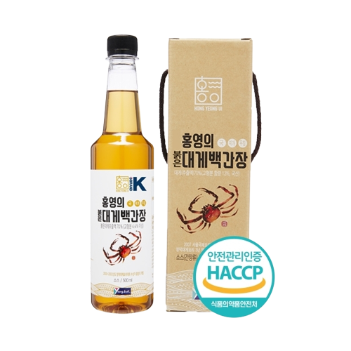 홍영의 - 붉은대게 백간장 500ml </br> 유통기한 : 2026년 8월 28일