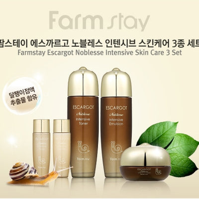 팜스테이 에스까르고 노블레스 인텐시브 스킨케어 3종세트 <br/>PLAN36.5 알로에 젤 튜브형(10$상당) 증정