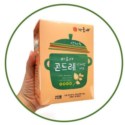 바로야 나물밥 (2인분)- 곤드레 산채밥 세트 (유통기한 6/30/19)