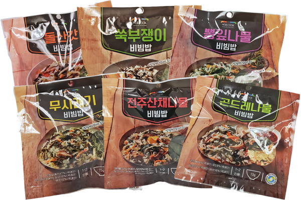 바로쿡 - 간편조리 나물 비빔밥 1봉 (옵션 선택)