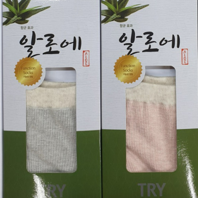 TRY 여성용 알로에 항균 양말 2족(TWSDC-05-240)