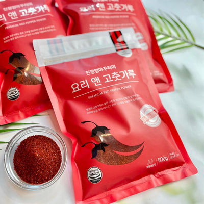 친정엄마꾸러미 - 요리 앤 고춧가루 보통매운맛 500g </br> 유통기한 : 2023년 8월 2일