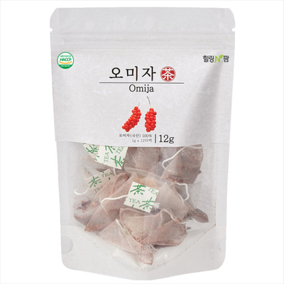 힐링앤팜 - 오미자차 1g x 12티백 </br> 유통기한 : 2024년 5월 12일