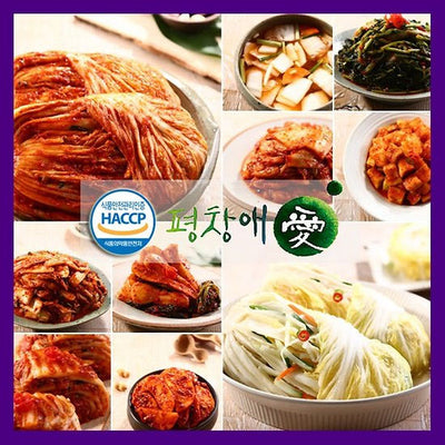 [무료빠른 별도배송] 평창애 푸레쉬 김치 6종세트(각 1kg씩)-배추김치, 열무김치, 깍두기, 섞박지, 백김치,총각김치 (모든 김치 전 재료 100% 한국산)