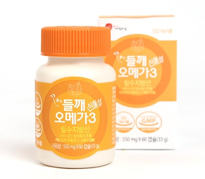 [고국배송] 꽃마 들깨 식물성 오메가3 1통(60캡슐)