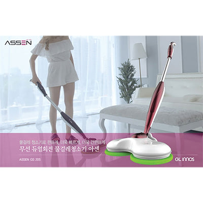 [무료별도배송] 아센 ASSEN 무선 듀얼 회전 물걸레 청소기 <br/>-물걸레 총 10장 증정<br/>-1년 워런티