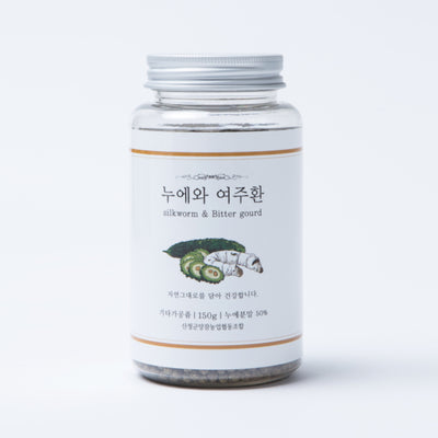 산청군양잠농협 - 누에와 여주환 150g </br> 유통기한 : 2024년 11월 29일