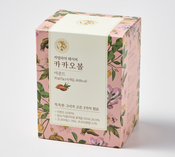 카밀라의 레시피 카카오볼 - 아몬드 90g(15g*6개입)</br>유통기한: 2023년 2월 15일