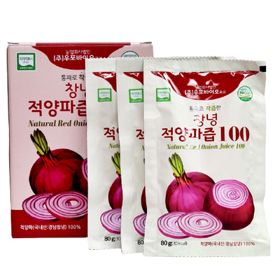 [무료별도배송] 물없이 통째로 착즙한 창녕 적양파즙 90포 (80g*10포* 9박스)