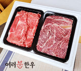 [고국배송] [장터] 한우 선물세트(꽃등심, 불고기) 각 800g