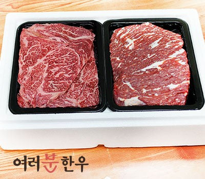 [고국배송] [장터] 한우 선물세트(꽃등심, 국거리) 각 800g
