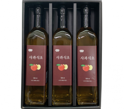 [고국배송] 사과식초 500ml 3병세트