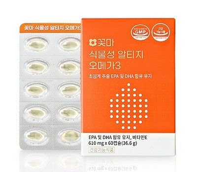 [고국배송] 꽃마 식물성 알티지 오메가3(60캡슐x1개/1개월분)