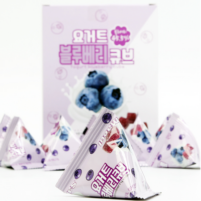 산마을 - 요거트 블루베리큐브 1.8g x 10개입 </br> 유통기한 : 2023년 12월 16일