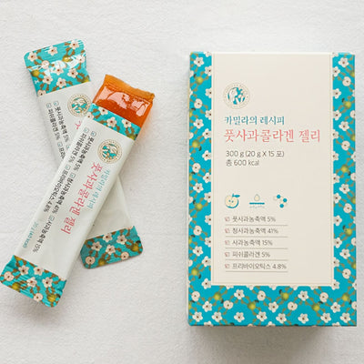 카밀라의 레시피 - 풋사과 콜라겐젤리 15스틱 </br> 유통기한 : 2023년 7월 1일