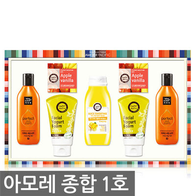 아모레 연말세트 1호 (미쟝센 샴푸*2+해피바스 바디워시*1+해피바스 요거트 폼*2+해피바스 요거트 바*2)