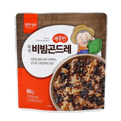 양양의농부 - 뚝딱 매콤한 비빔곤드레 80g x 4개입 </br> 유통기한 : 2023년 3월 29일