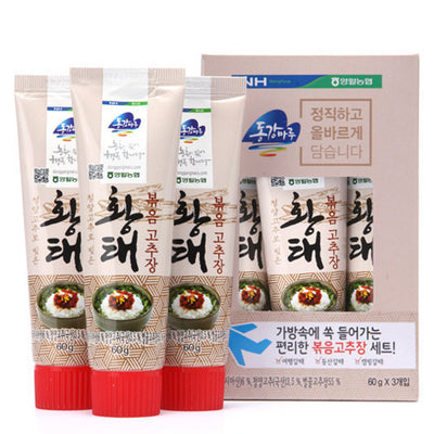 동강마루 - 황태볶음고추장 60g x 3개입 (튜브형) </br> 유통기한 : 2023년 9월 28일