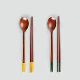 칠몽 금수강산 옻칠 수저세트(숟가락2벌+젓가락2벌) (색상선택)