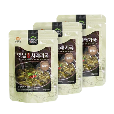 알천농원 - 즉석 시래기국 들깨맛 10g x 3봉 </br> 유통기한 : 2024년 6월 30일