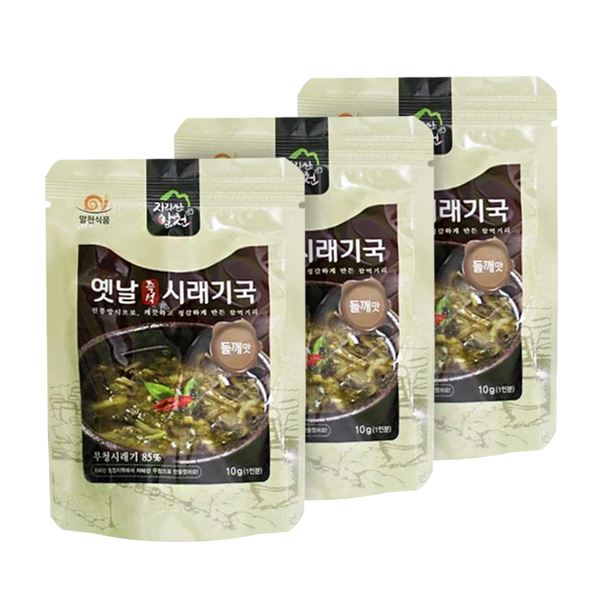 알천농원 - 즉석 시래기국 들깨맛 10g x 3봉 </br> 유통기한 : 2024년 6월 30일