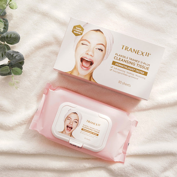 플랜36.5 트라넥스 일레븐 플러스 클렌징 티슈(80매)  Buy 1 Get 1 Free