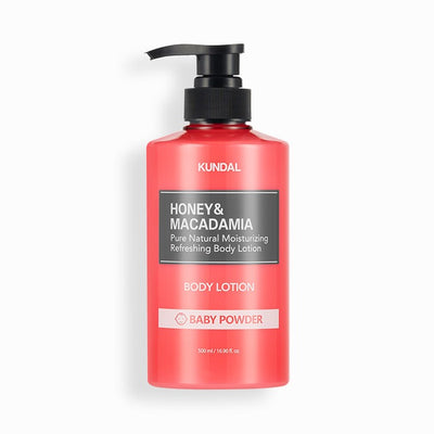쿤달 허니 앤 마카다미아 퓨어 바디로션 (베이비파우더 향) 500ml