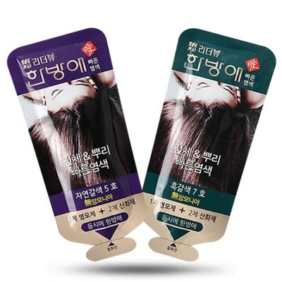 한방애 1분 염색 (자연갈색/흑갈색) 30ml x 12포