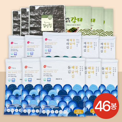 [무료별도배송] 김&감태 46봉 세트