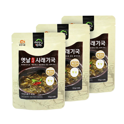 알천농원 - 즉석 시래기국 쑥맛 10g x 3봉 </br> 유통기한 : 2024년 6월 30일