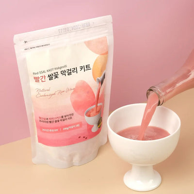 쌀꽃 - 빨간 쌀꽃 막걸리 키트 280g </br> 유통기한 : 2024년 7월 3일