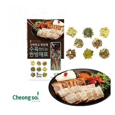 청솔 맛있고 간편하게 만드는 수육 한방재료 96g <br> 유통기한 : 2024년 7월 27일
