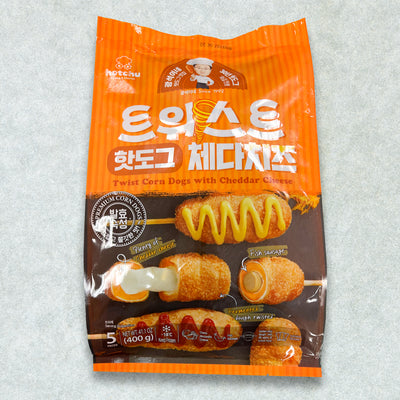 [꽃마Fresh] 트위스트 체다치즈 핫도그 80g X 5개입 유통기한 : 2025년 9월 18일